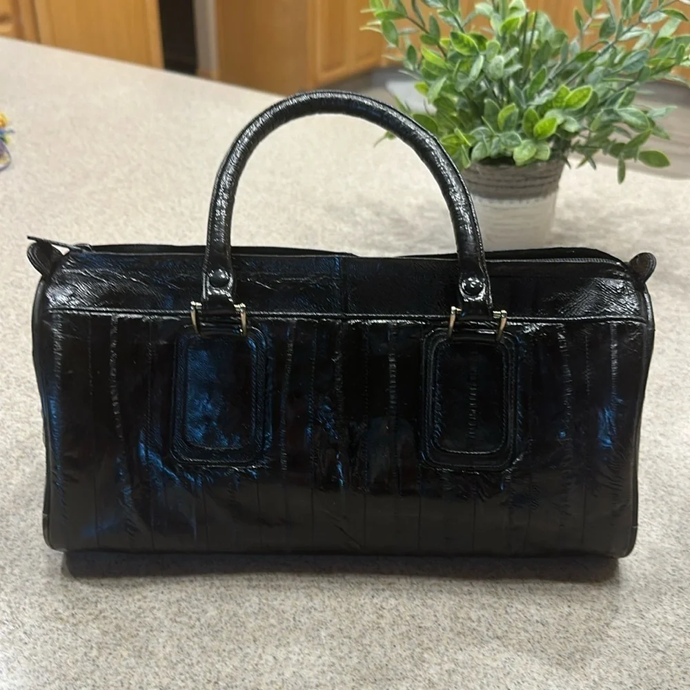 Ladies Vintage Eelskin Handbag in black